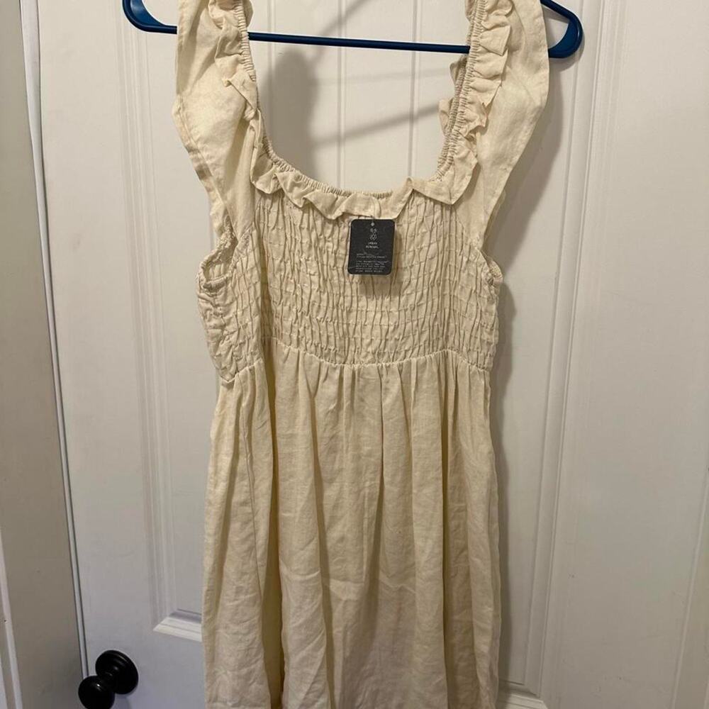 Urban Renewal Linen Ruffled Babydoll Dress, NWT, size M